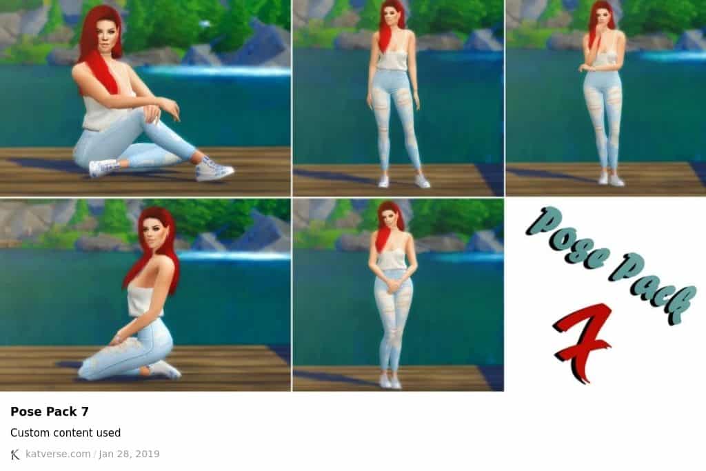 illustration of sims 4 cc creator pose pack