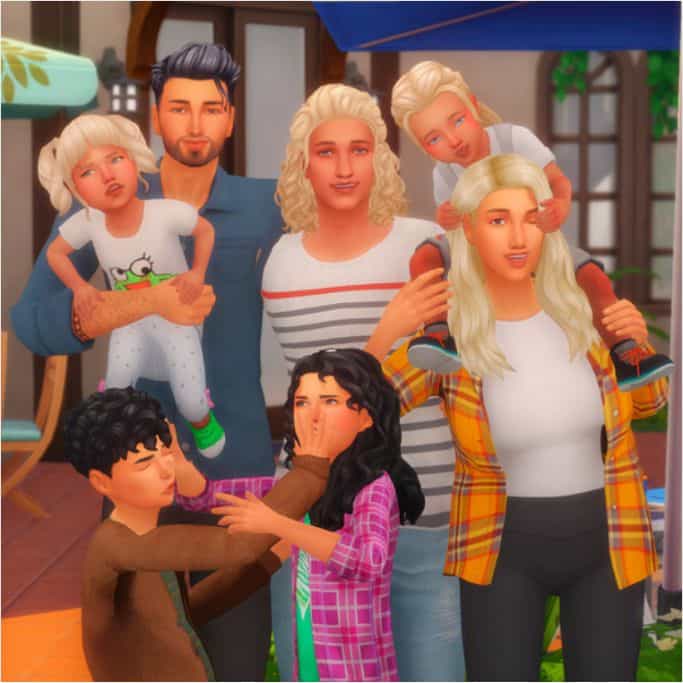 large sims 4 family posing