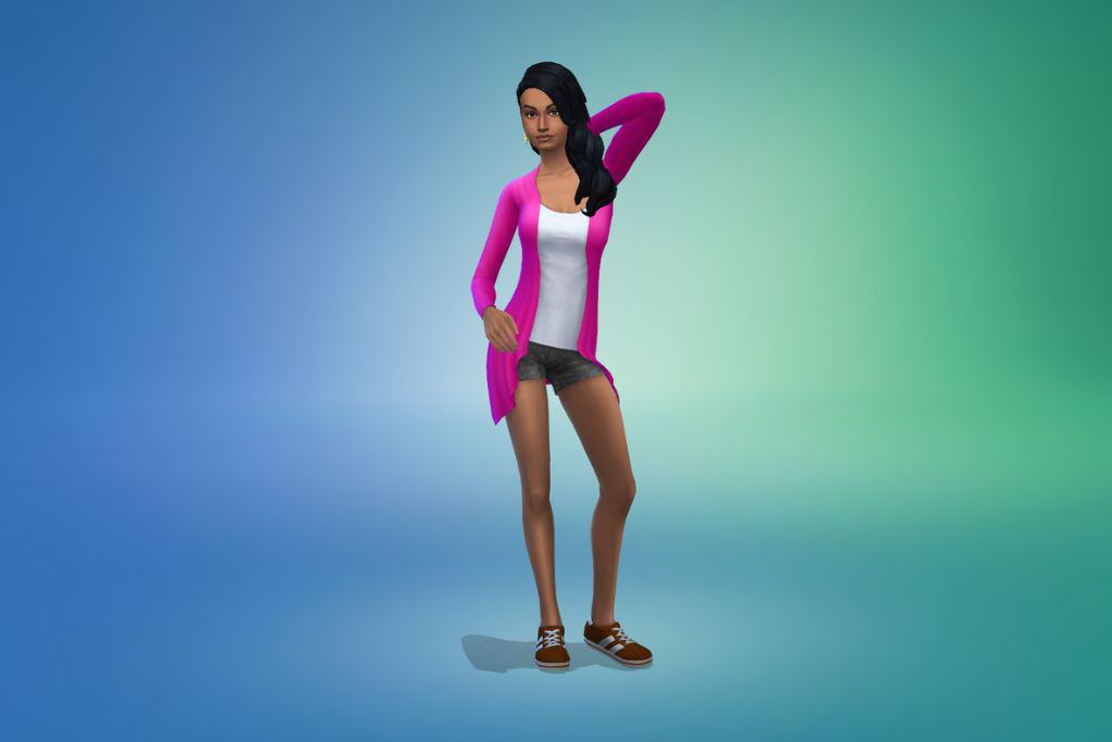 female sims posing using CAS pose