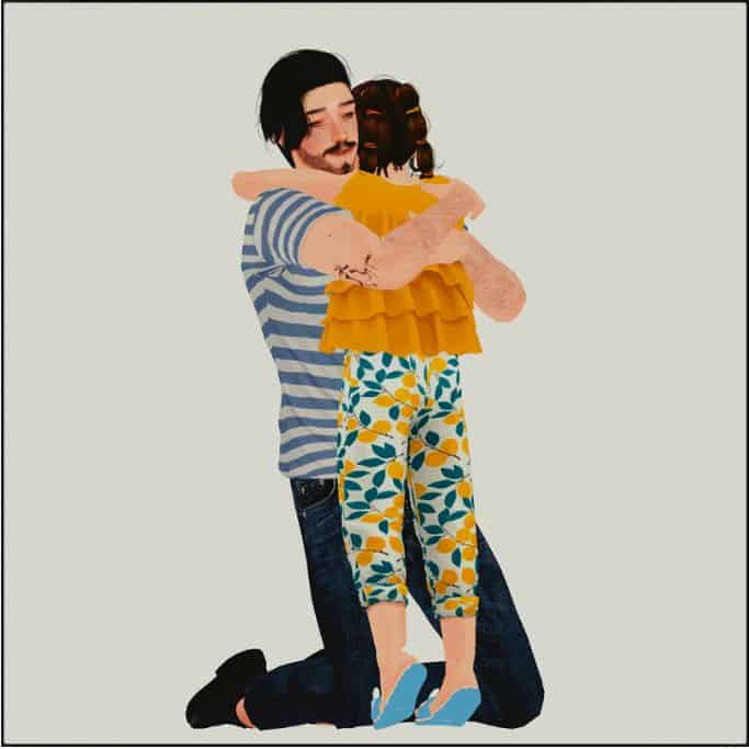 kneeled sims 4 father and daughter hugging