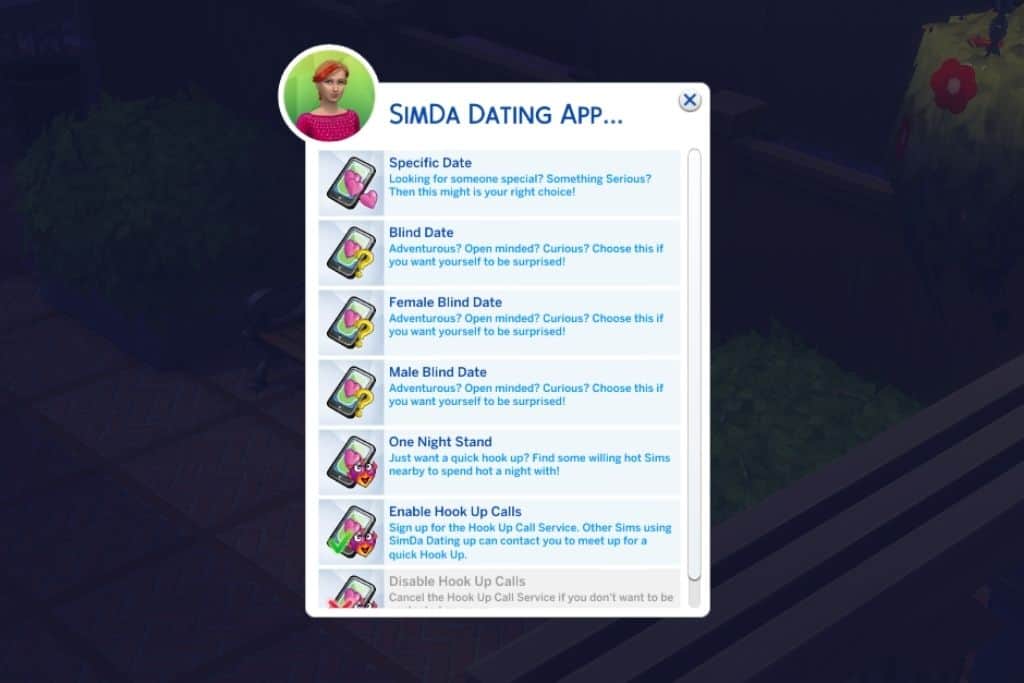 SIM電話デートアプリSims 4 modを使用しています