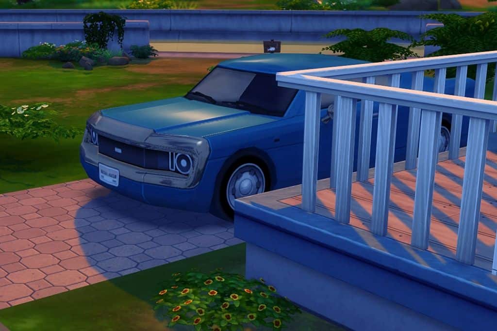 Screenshot automobilu Sims 4