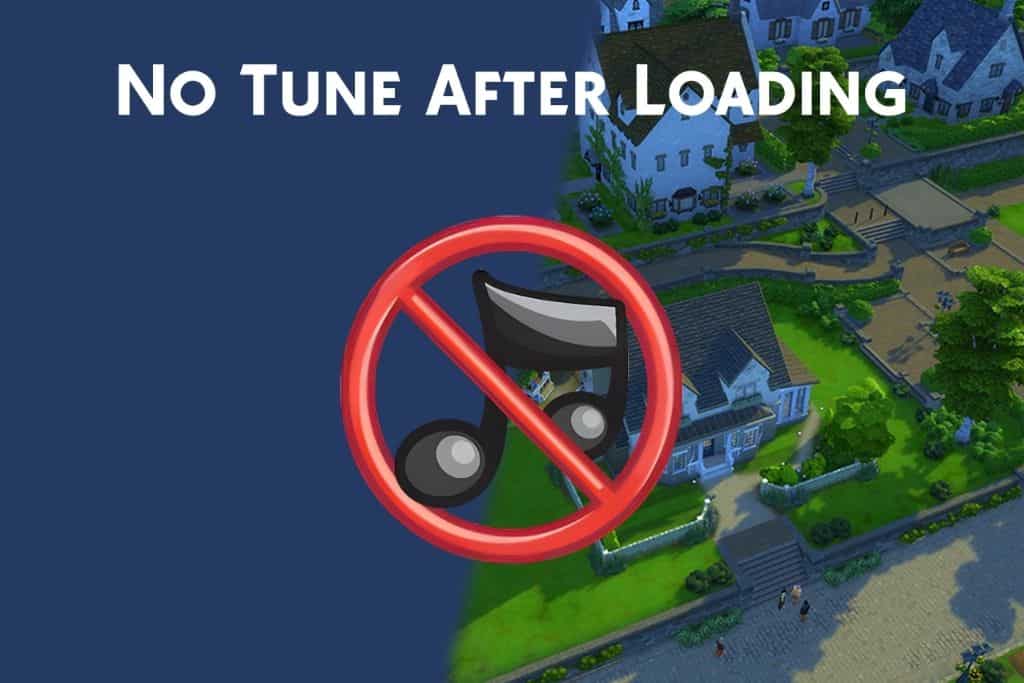 no music sign on Sims 4 landscape