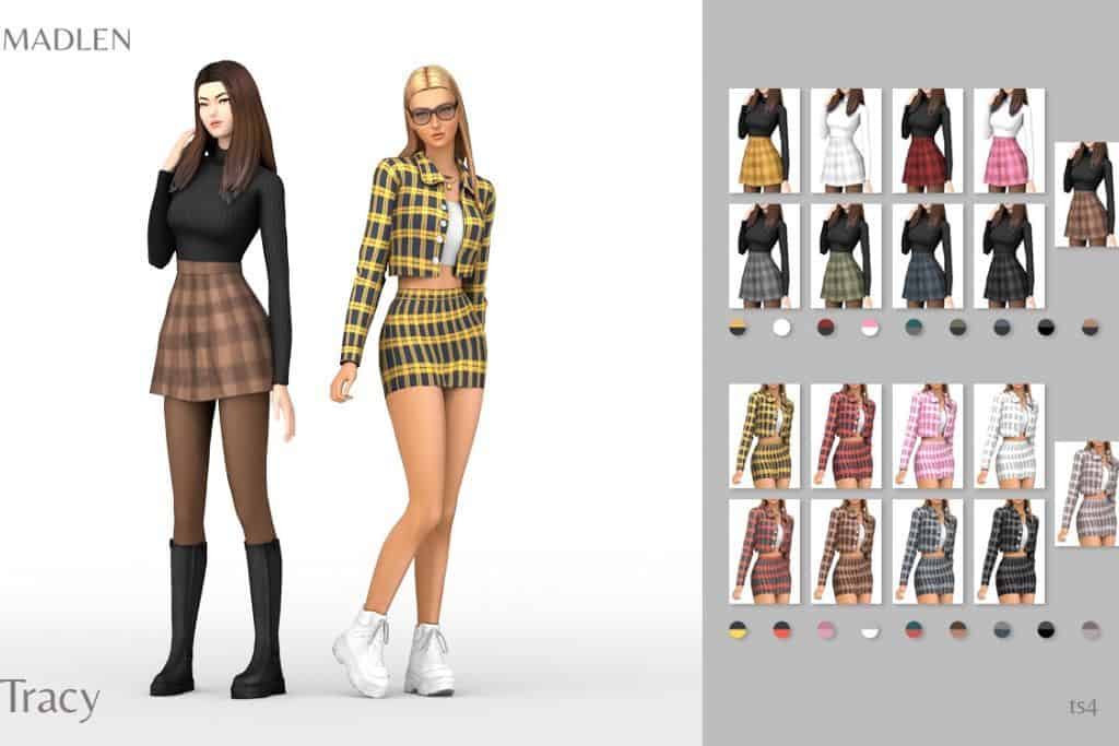 plaid clueless mini skirt and blazer set