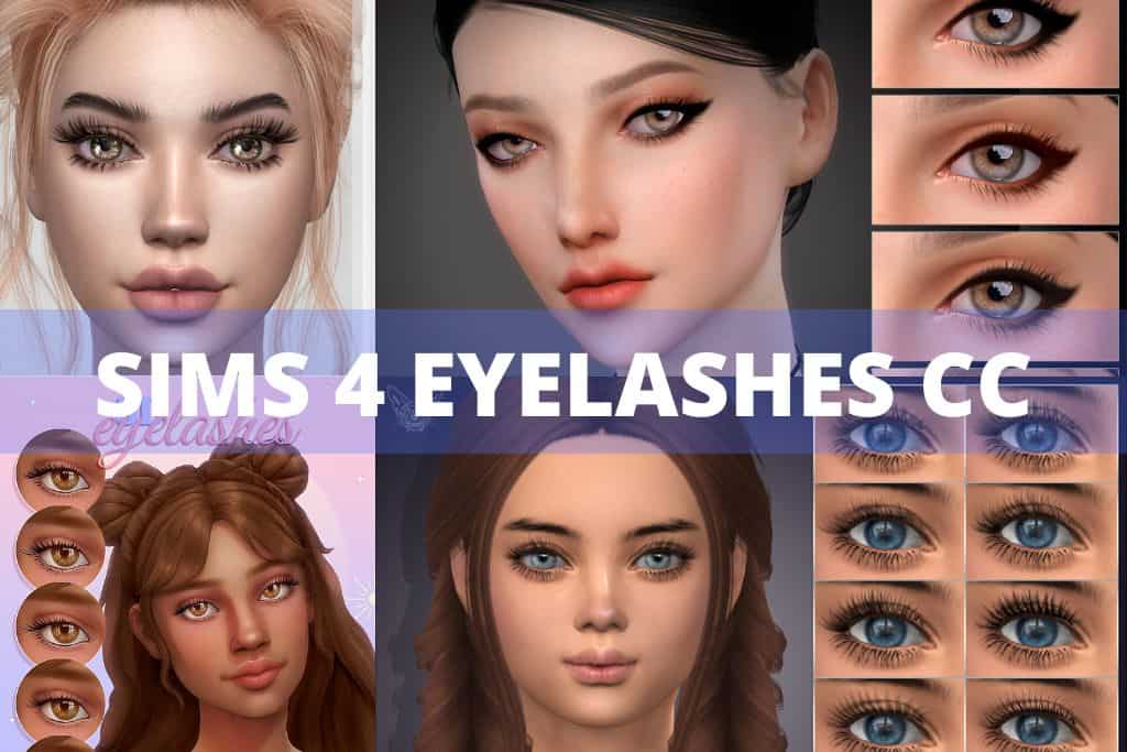 sims 4 eyelashes custom content collage