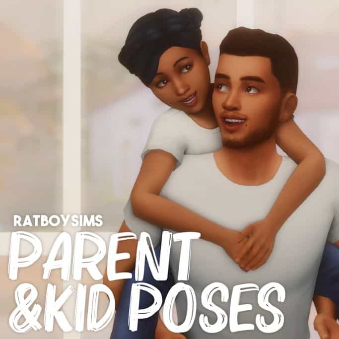 sims 4 kid piggybacking on father back