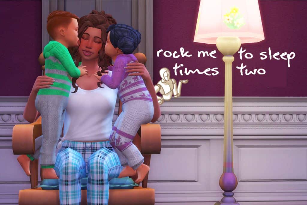 sims 4 family pose on rocking chair