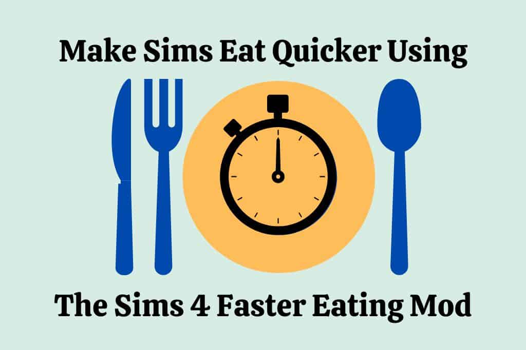 Cutlery & timer for Sims 4 faster eating mod