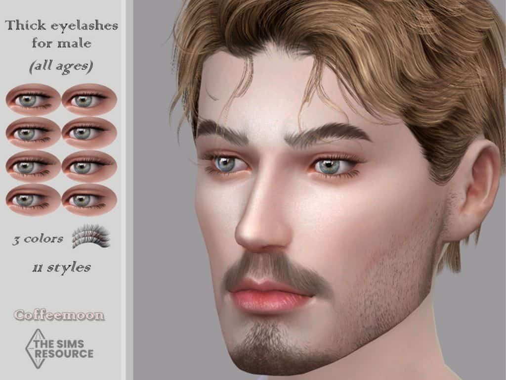 men's thick eyelashes