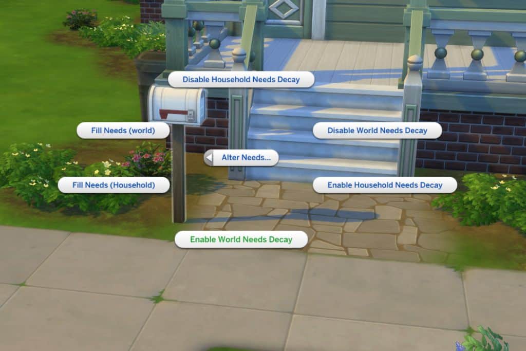 screenshot of mailbox to alter sims 4 needs