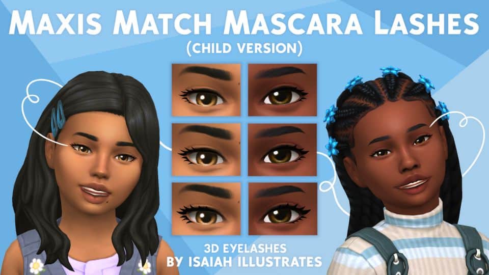 sims 4 kids maxis match eyelashes