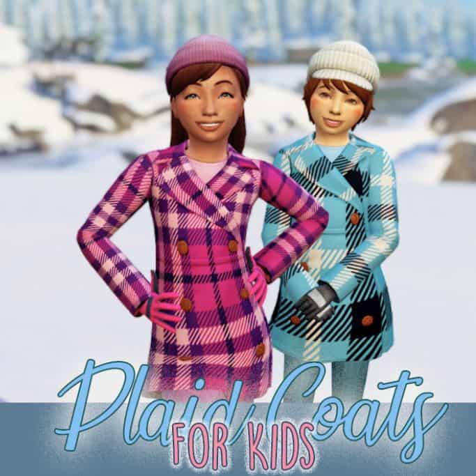 sims 4 girl plaid winter jacket cc