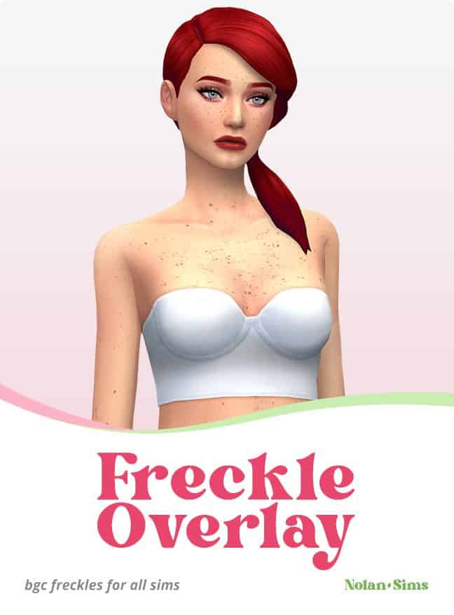 female sim with freckles on face & chest