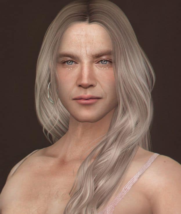 αρσενικό sim χρησιμοποιώντας alpha skin mod