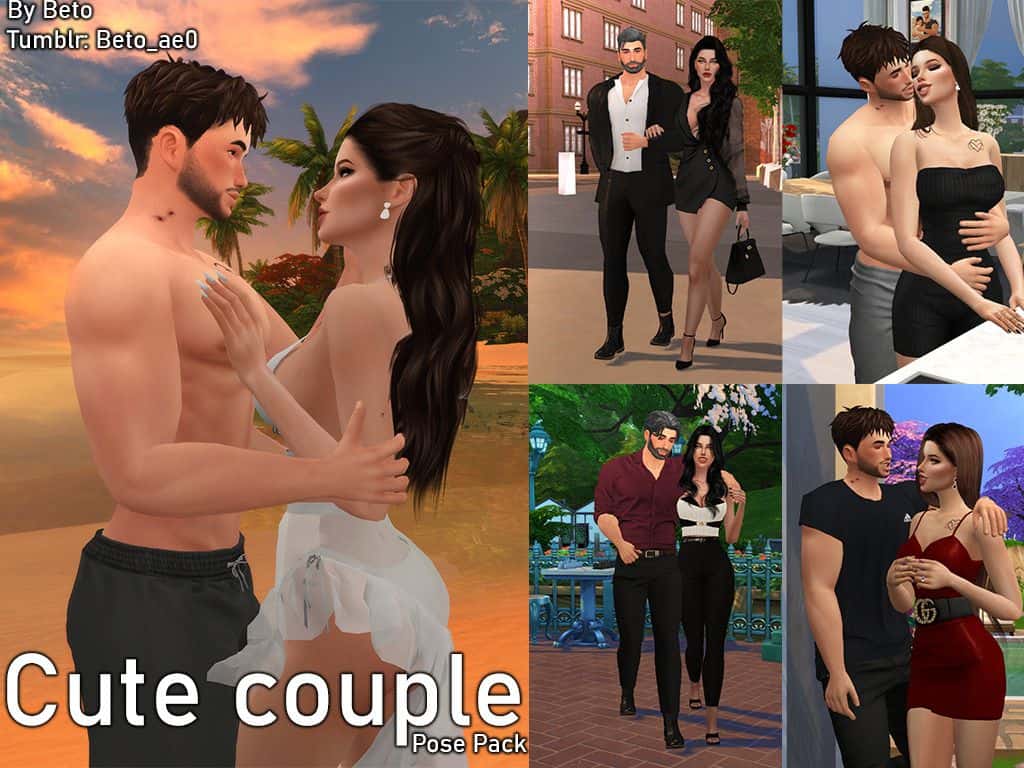 five sim couples holding each other