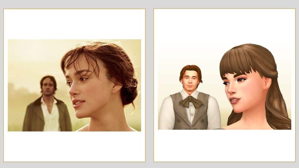 sim reenactment of pride and prejudice scene