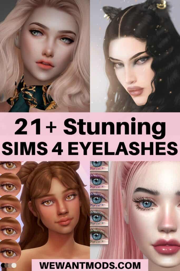 21+ Gorgeous Sims 4 Eyelashes CC - We Want Mods