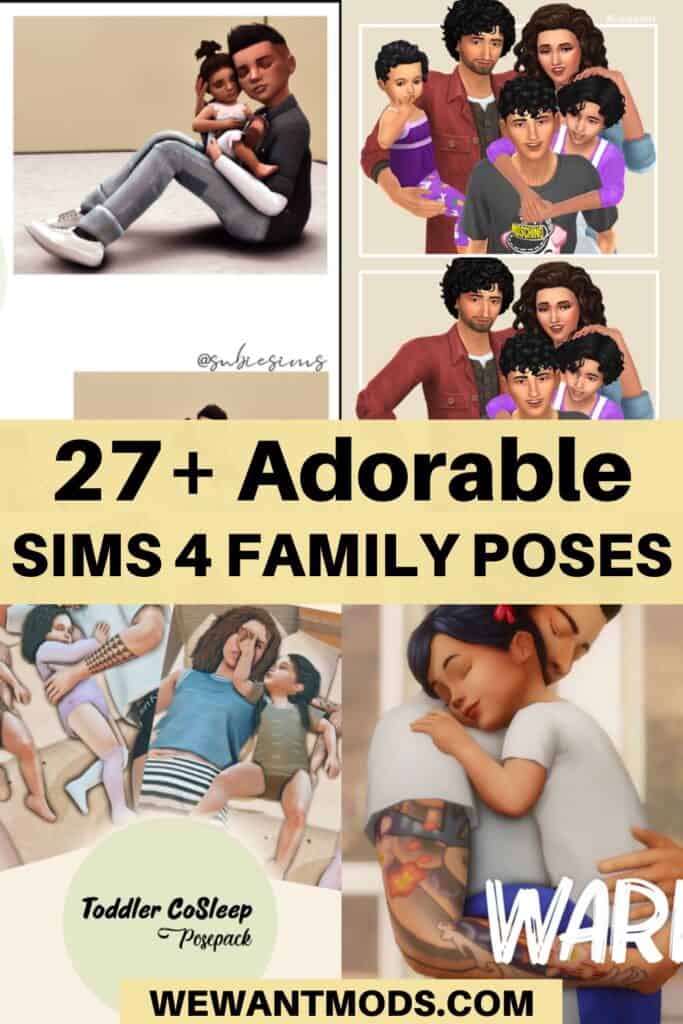 sims 4 family poses pinterest pin