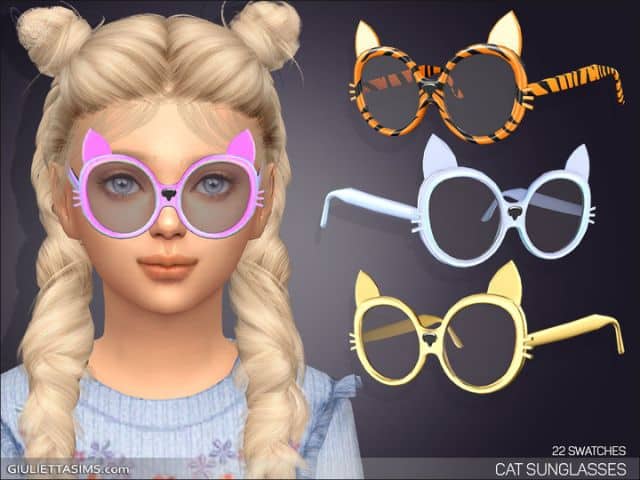 Sims 4 kids cat eyeglasses