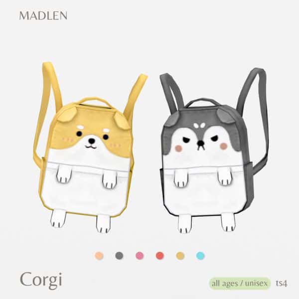 corgi design kids backpack