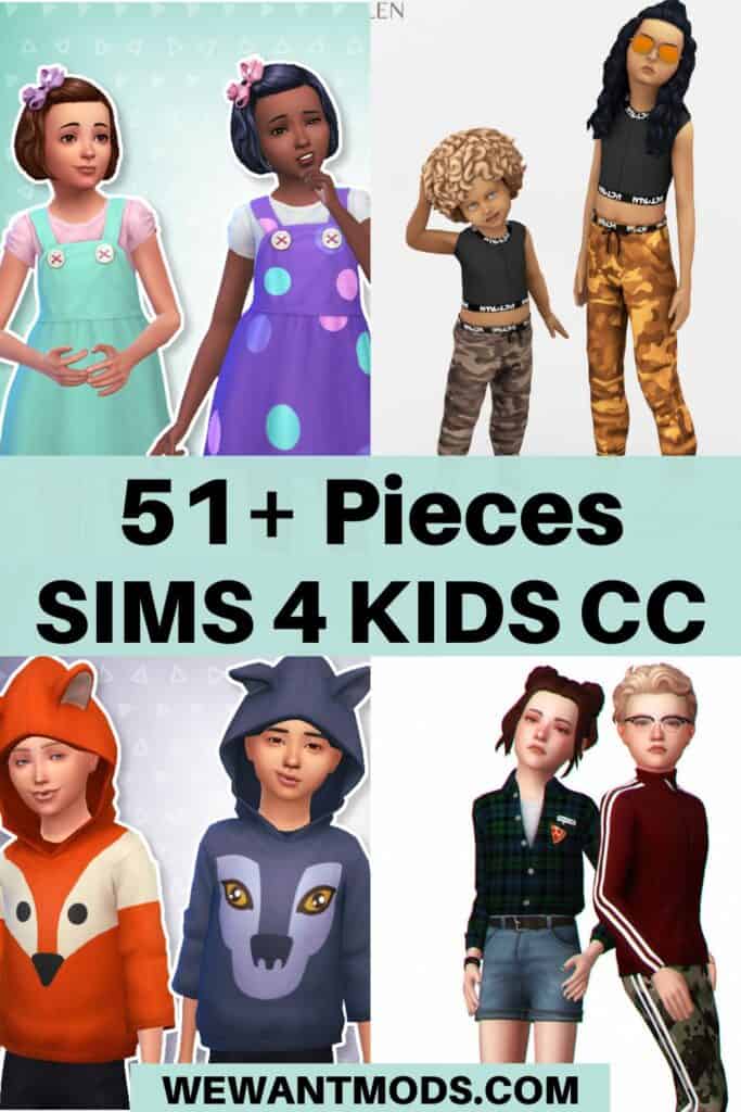 sims 4 kids cc pinterest pin