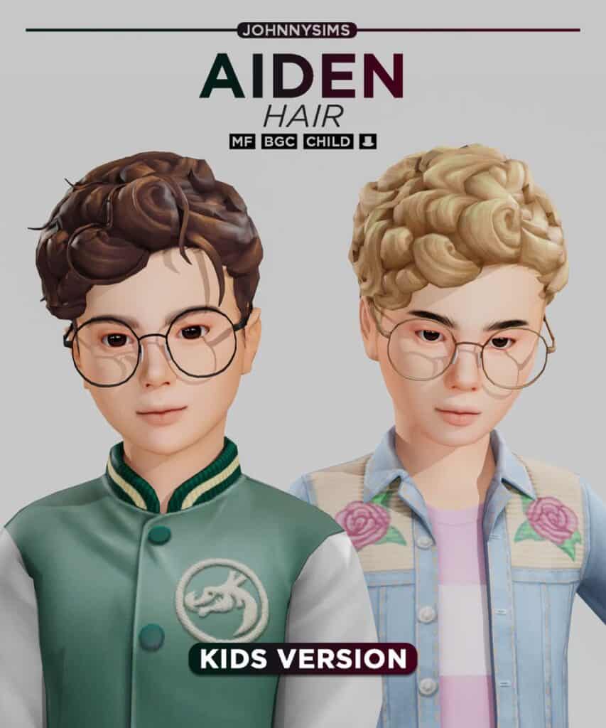 sims 4 Aiden kids hairstyle