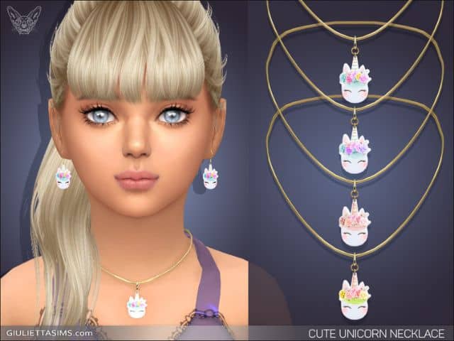 sims 4 kids unicorn necklace