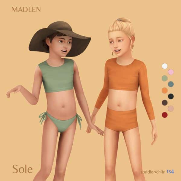 sims 4 girls modest bikini sets