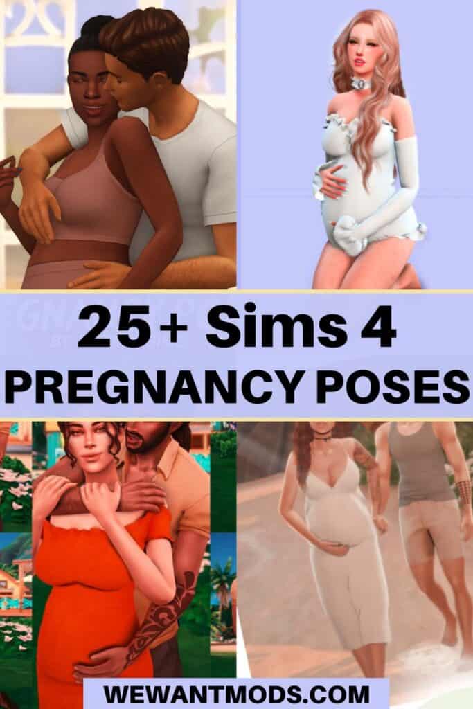 sims 4 pregnancy poses pinterest pin