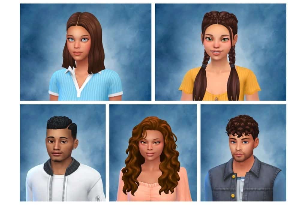 yearbook looking picture of sims