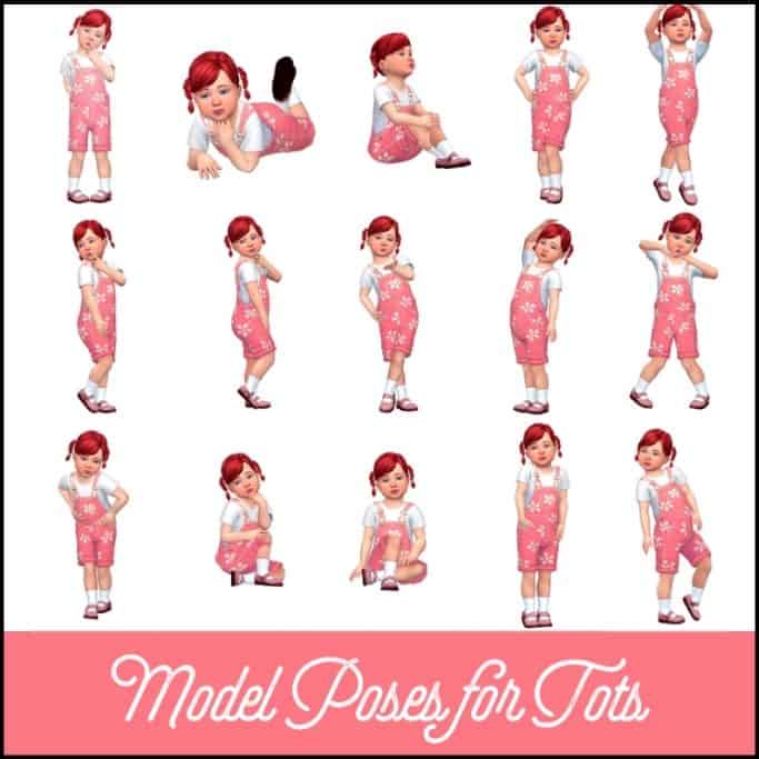 various cas poses by sims 4 toddler