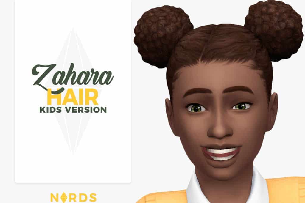 sims 4 textured pom poms hairstyle
