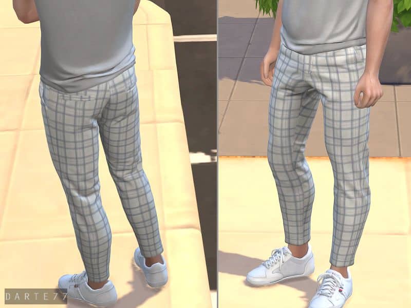 male cc checkered pants