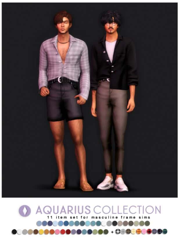 sims 4 male cc aquarius set