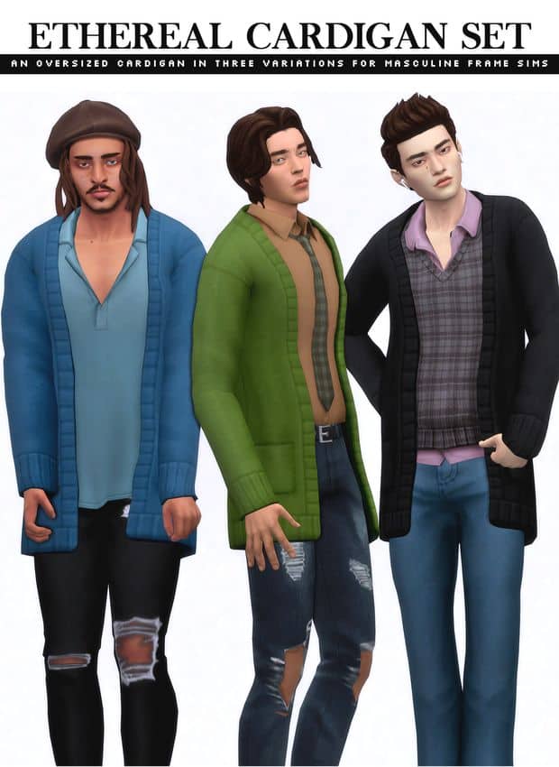 sims 4 male cc cardigan