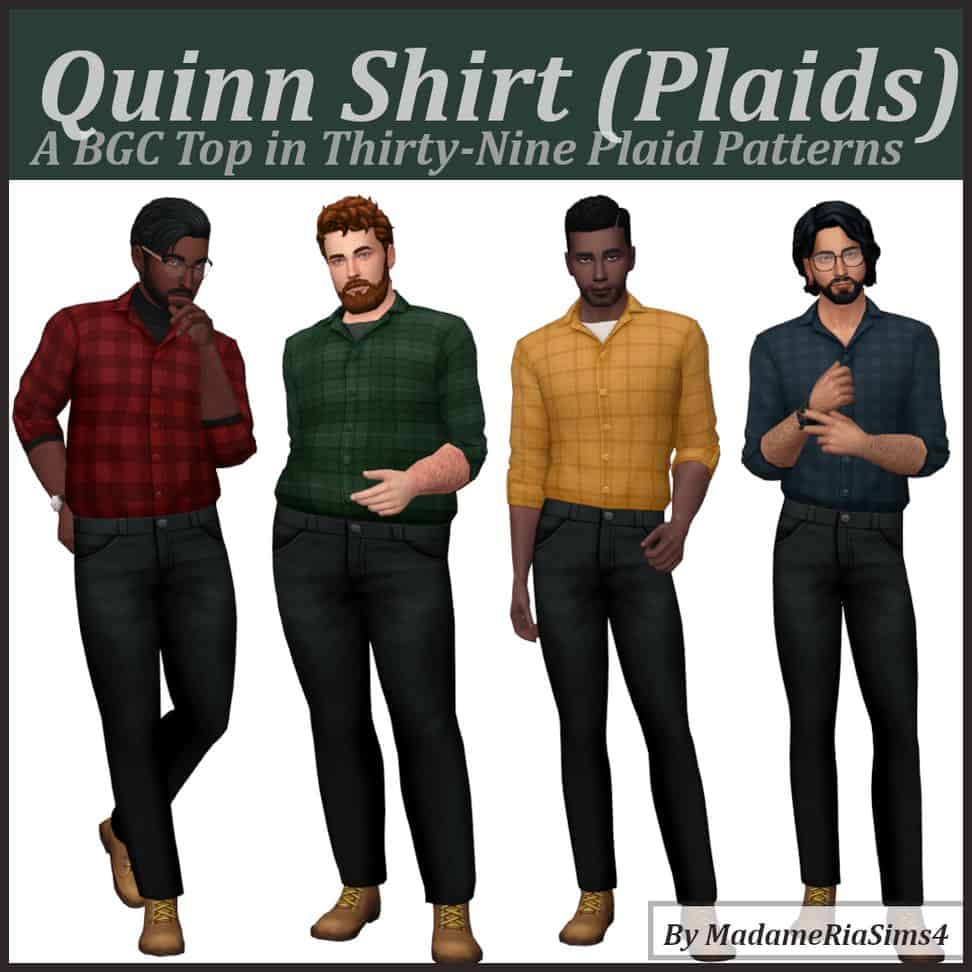 sims 4 male cc plaid shirts