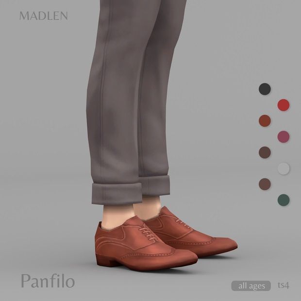 brown sims 4 men's dress shoes