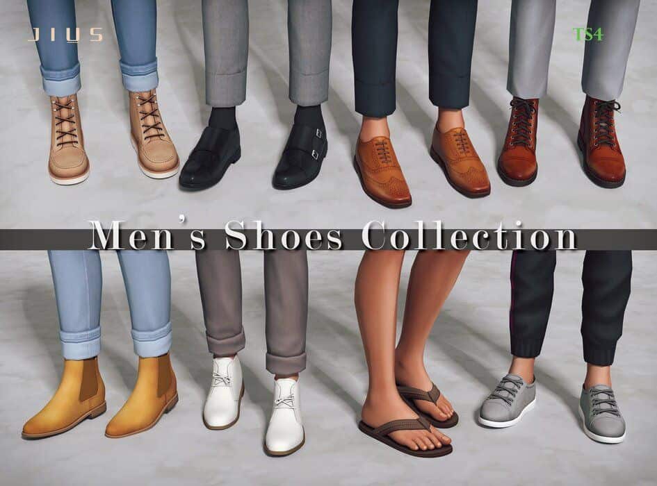 sims 4 male cc shoe collection