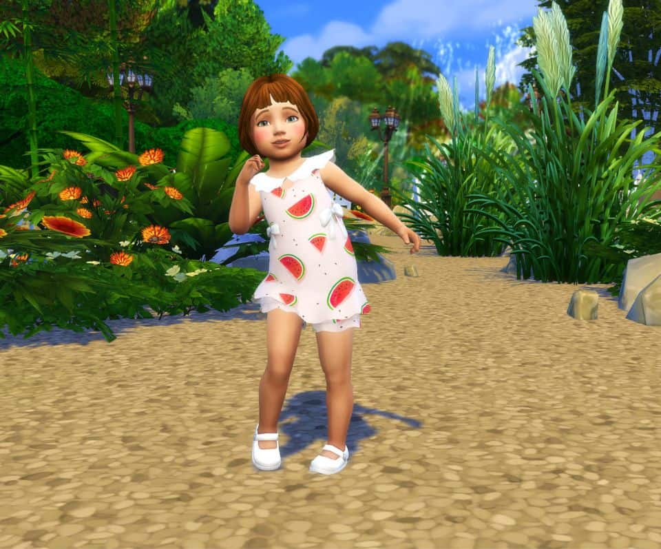 watermelon dress and bloomers cc