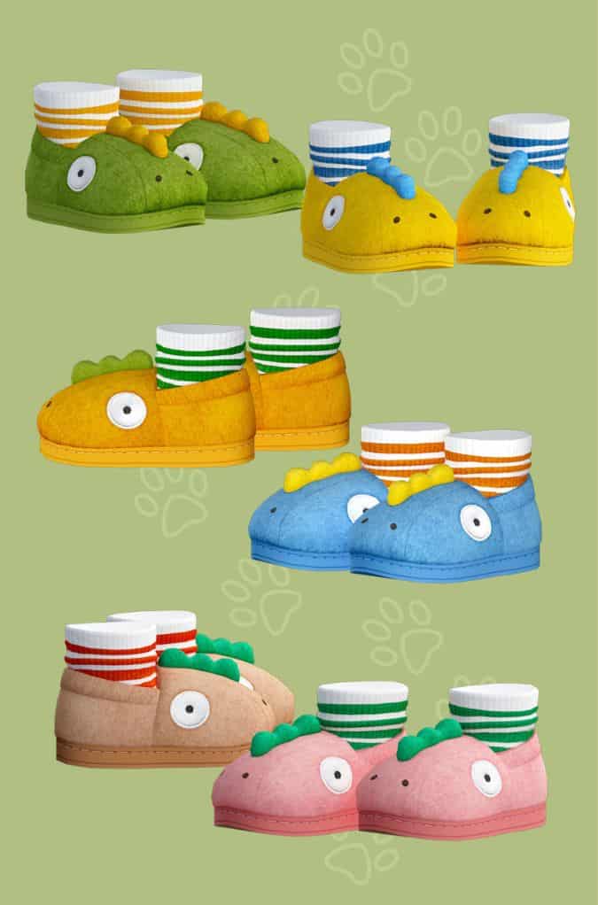 sims 4 toddler dinosaur slippers cc
