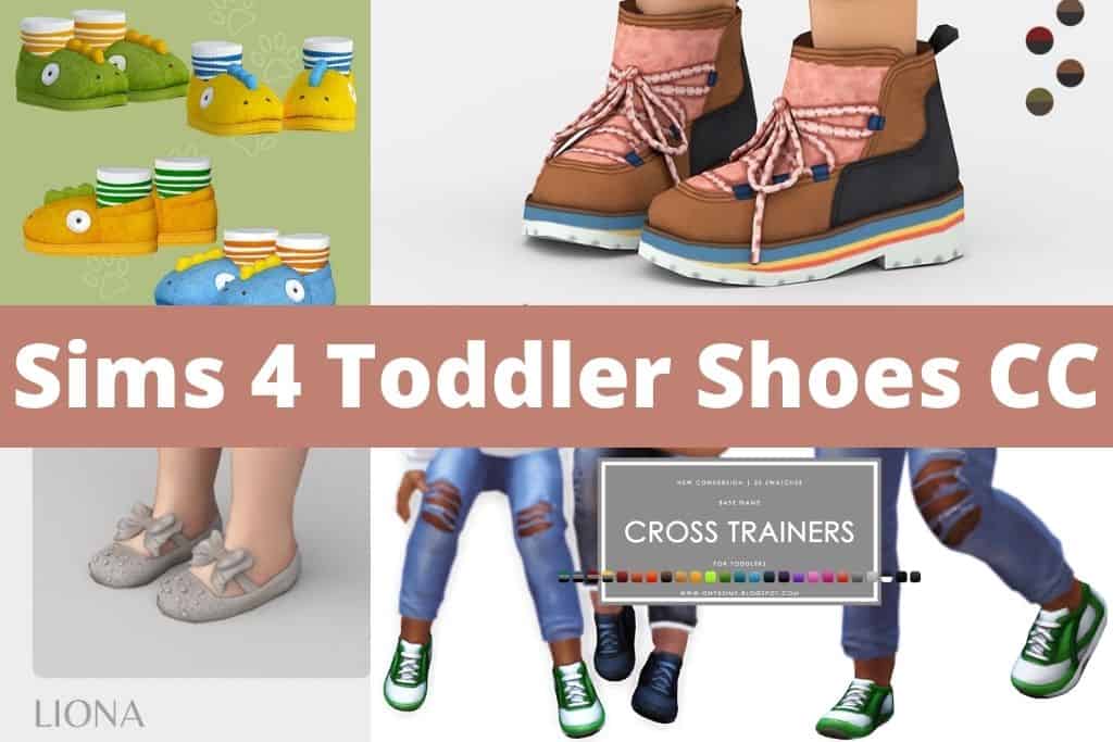 sims 4 toddler shoes cc collage