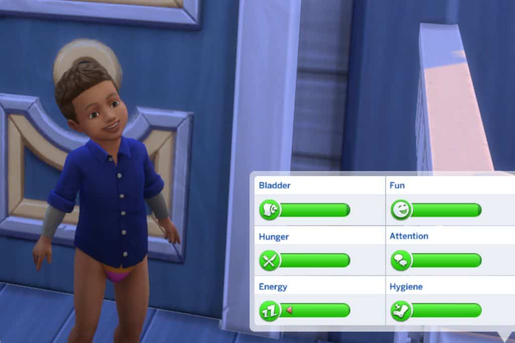 sims 4 toddler with need bars filled up