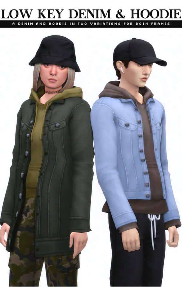 sims 4 denim hoodie custom content