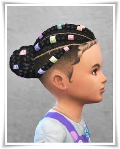 toddler girl with braided bun