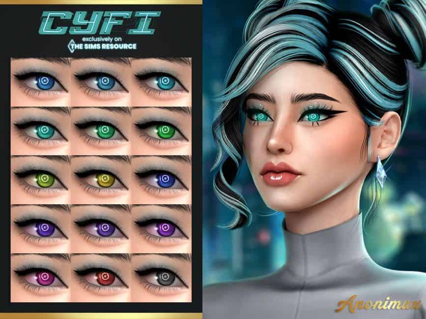 cyborg-looking sims 4 eyes