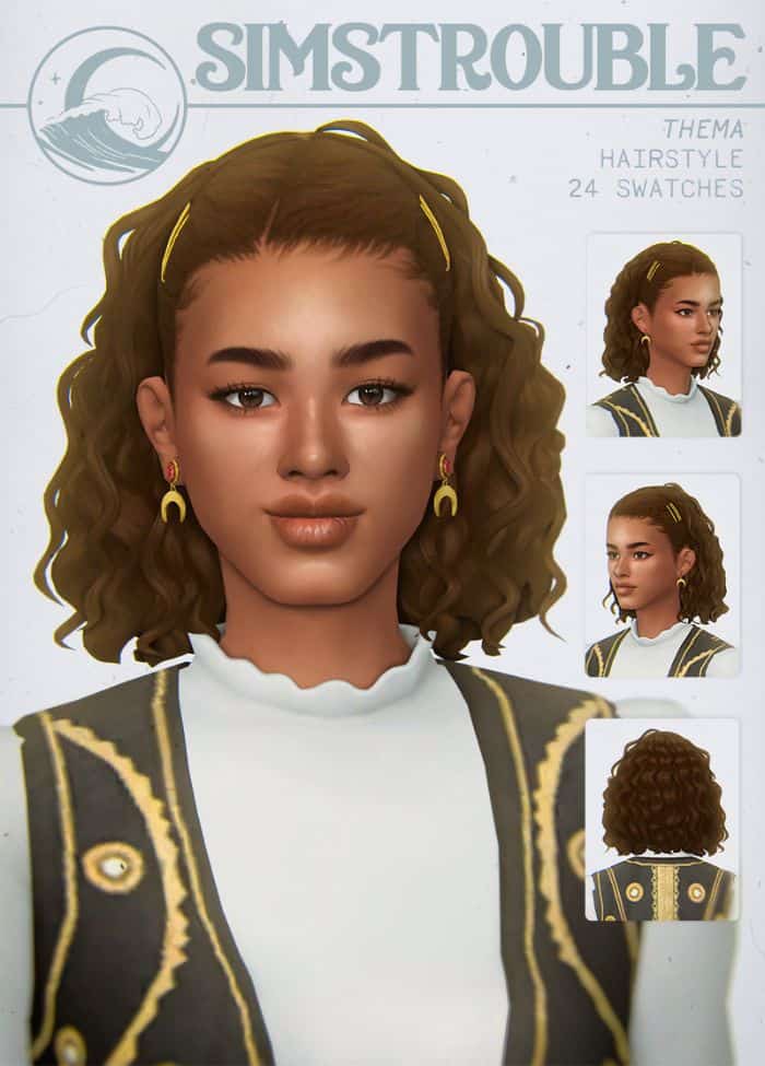 sims 4 short curly hair with bangs