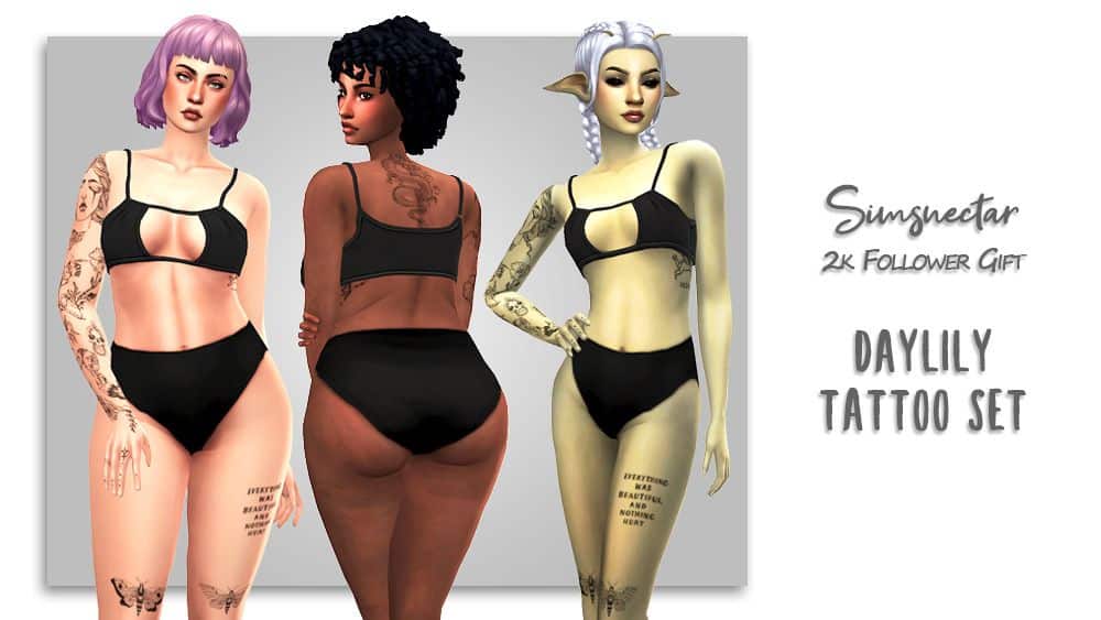 The Sims Resource  Carpe Diem  Full body tattoo