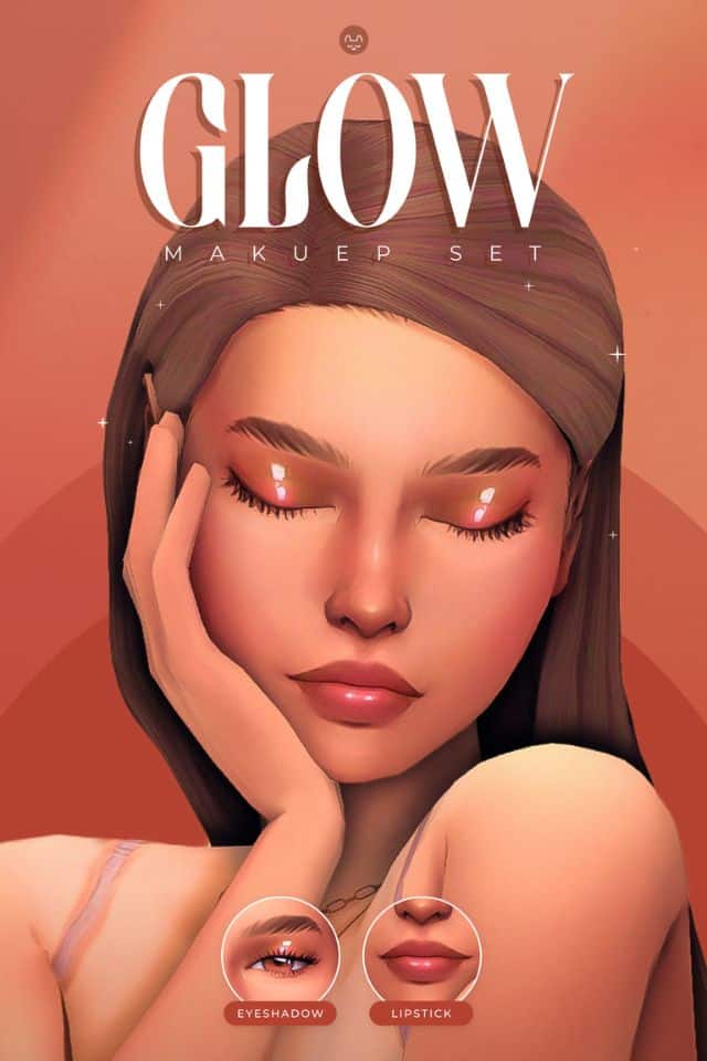 glow eyeshadow and lipstick