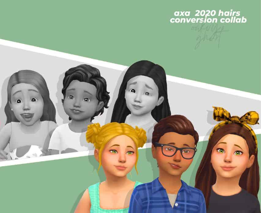 closeup photo of six sims children