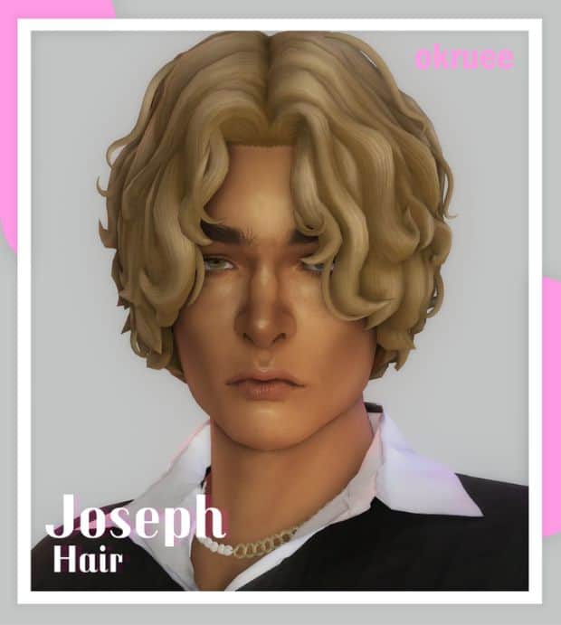 male sim with blond curly hair